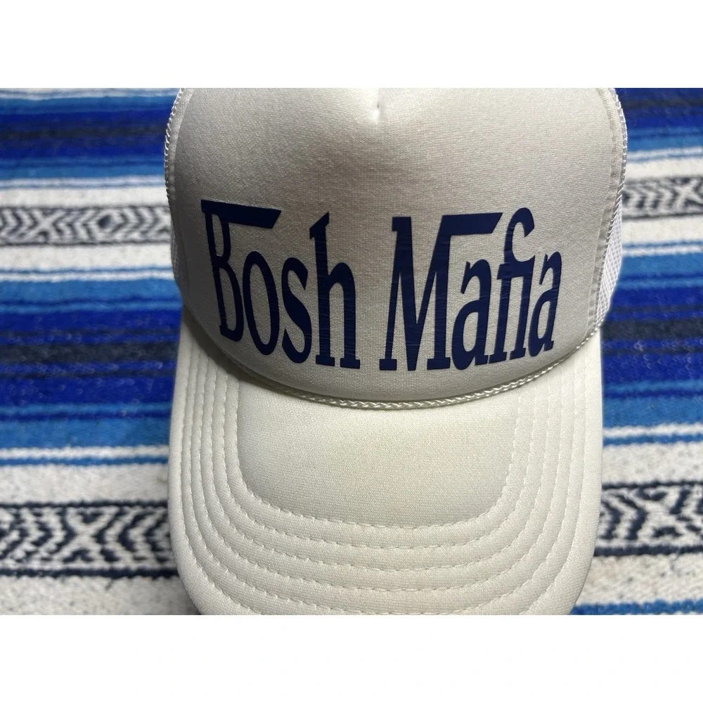 Vintage Bosh Mafia OTTO White Foam Trucker Hat Mesh Snapback Cap